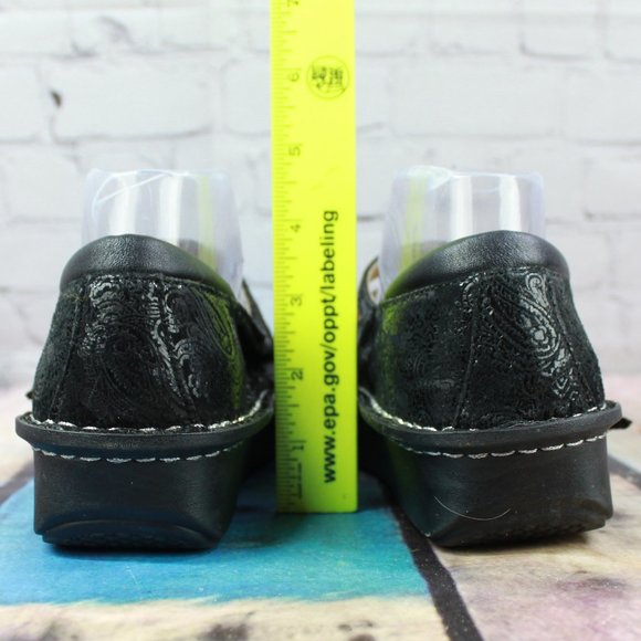 Alegria Black Embellished Paisley Mary Janes Comfort Shoes Size 39 US 9 - Picture 7 of 9